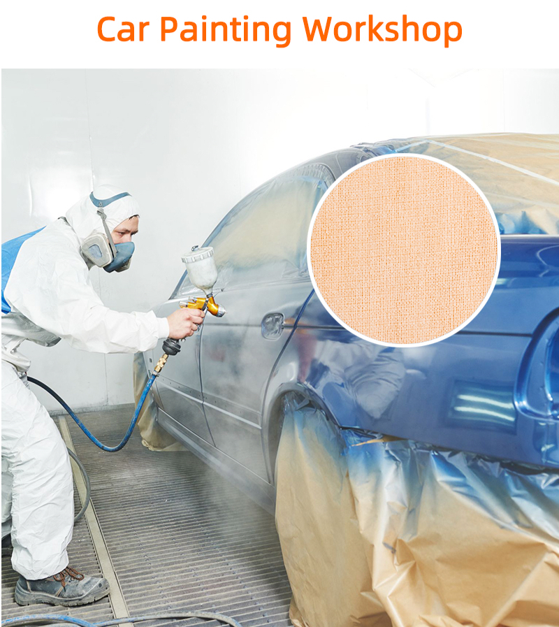 قماش شاش قطني أصفر لطلاء السيارات