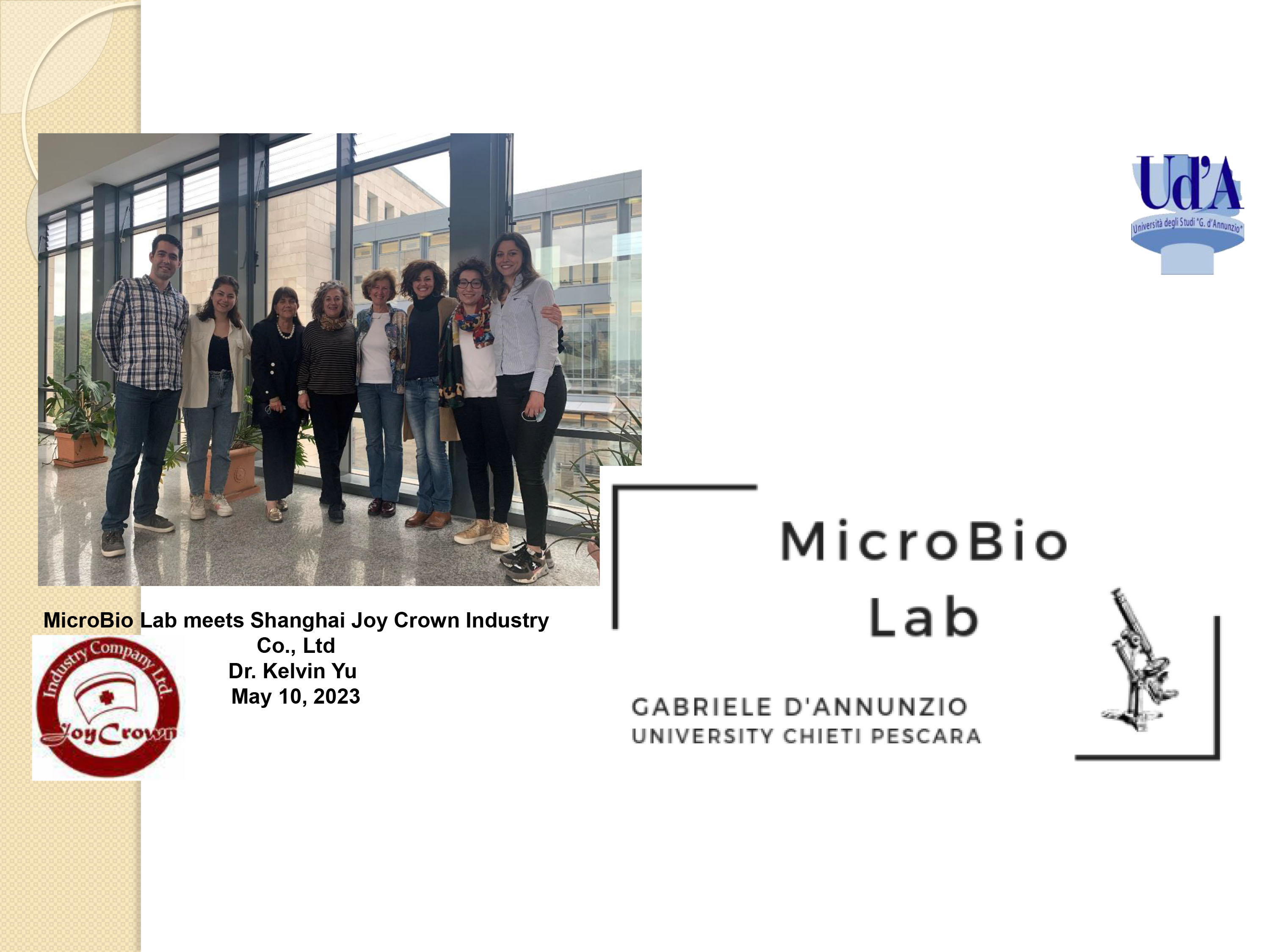 مشروع الدكتور فراس ديبان من MicroBio Lab لقاء المدير العام كيلفن يو من Shanghai Joy Crown