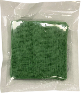 مسحة شاش خضراء معقمة 10 × 10 سم 12 قطعة
